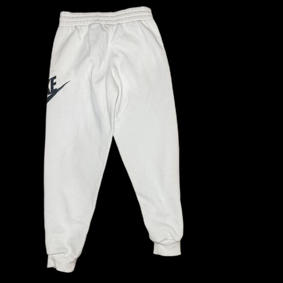 2 PAIR NIKE Big Kid Fleece Joggers Size YM White and Grey NWOT - Picture 3 of 7